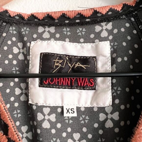 Johnny Was Biya Zoe 100% Silk Embroidered Dress Size XS - Picture 5 of 6